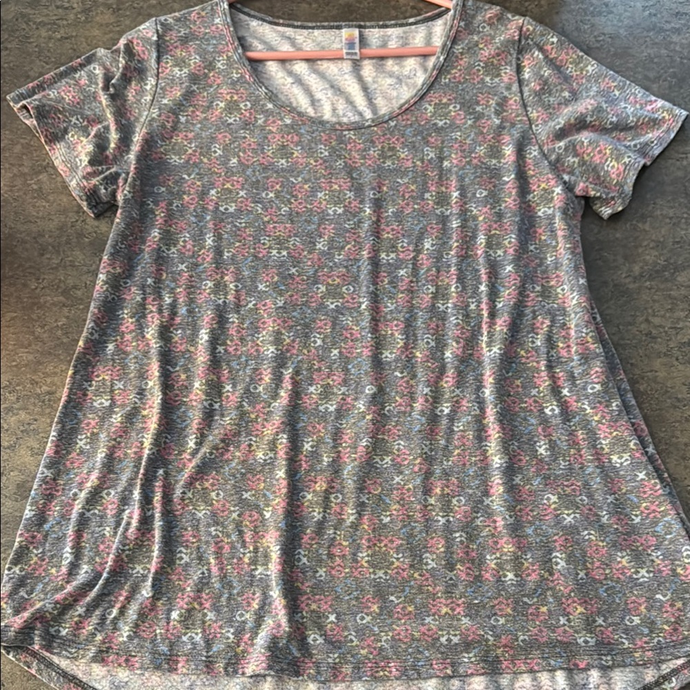 Floral Grey Women's Top